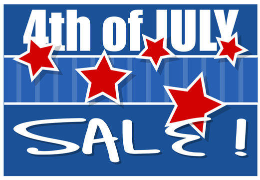 4th of July Sale Background Vector