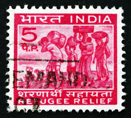 Postage stamp India 1971 Refugees from East Pakistan