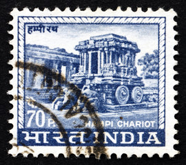 Postage stamp India 1967 Carved Stone Chariot, Hampi