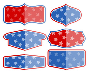 vector banner templates frame - 4th of july vector illustration