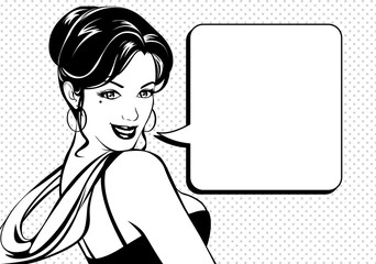 Vintage beautiful promo girl