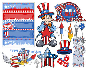Happy independence day - Vector Designs Set
