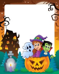 Fototapeta premium Halloween theme frame 2
