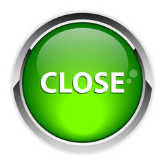 button close on white background icon green