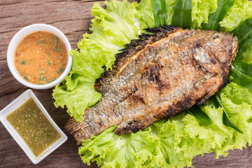 salt grilled fish local foods of thailand