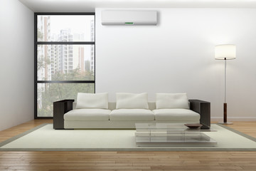 Interno con aria condizionata