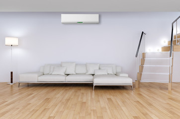 Interno con aria condizionata