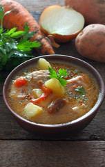 Broth with vegetables
