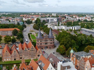 The Holstentor a tower of defense in Lubeck