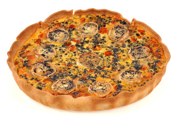 Une tarte au chèvre et graines de pavot