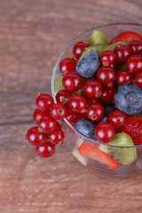 berries in a glass