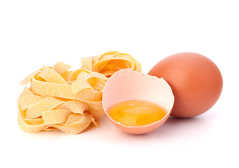 Italian egg pasta fettuccine nest