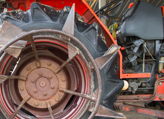 Fototapeta premium Tractor wheel