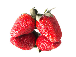 Fresh Isolated Strawberries