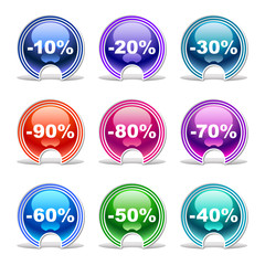 Vector discount labels 27