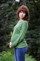 Young pregnant woman