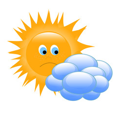Sun, cloud  - weather forecast symbol