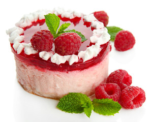 Delicious berry Cake isolated on white