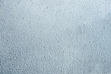 Water droplets on a glass.