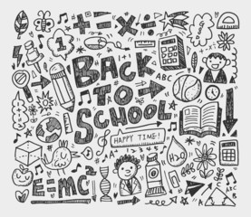 hand draw doodle school element