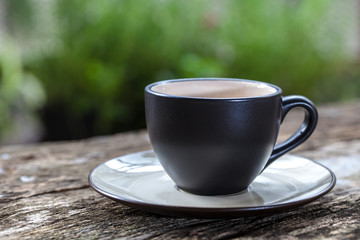 Black coffee cup