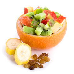 Fototapeta na wymiar Healthy fruit salad