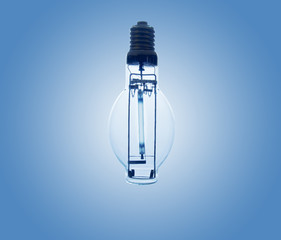 Closer to the light bulb on the blue background and white.