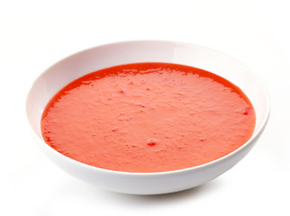 bowl of strawberry soup