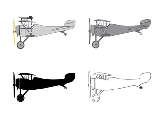 Model Airplane Retro Biplane. © stanok