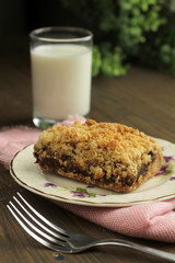 Date square in a plate