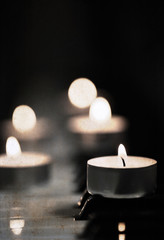 artwork  in grunge style,  candles