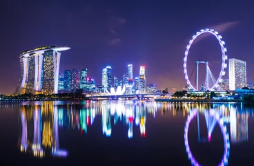 Crédence de cuisine en verre imprimé Singapour Paysage urbain de Singapour