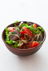 Salad with eggplants and tomatoes