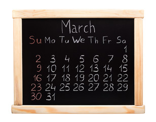 Calendar 2014. March