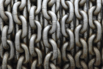 Close up of a big industrial Chain