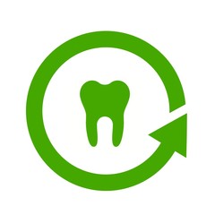 Dent dans un symbole recyclage