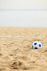 Naklejka premium football gate and ball, beach soccer