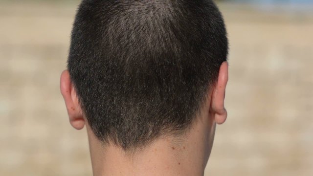 The guy moves his ears