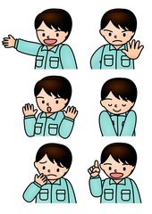 作業員　ストップ等