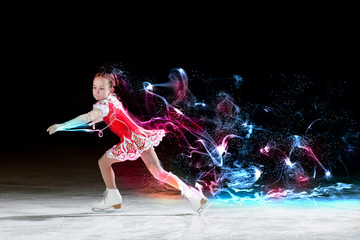 Little girl figure skating