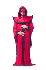 Man devil in red costume