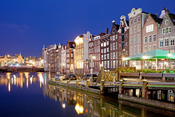 Fototapeta na wymiar City of Amsterdam at Night