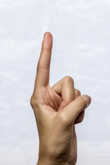 The index finger specifies