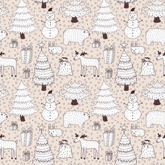 Christmas seamless pattern