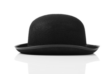 Black tophat top hat isolated on the white