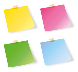 Post-it notes in different colors
