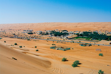 village in the Wahiba Sands, Oman