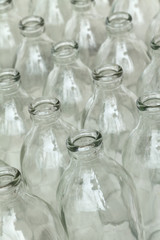 Group of empty glass bottles