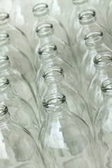 Group of empty glass bottles