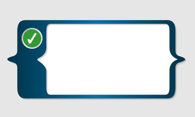 blue text box with square brackets and check box